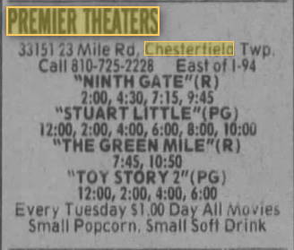 Premier Theaters (Chesterfield Cinemas 1-2-3) - May 2000 Ad (newer photo)